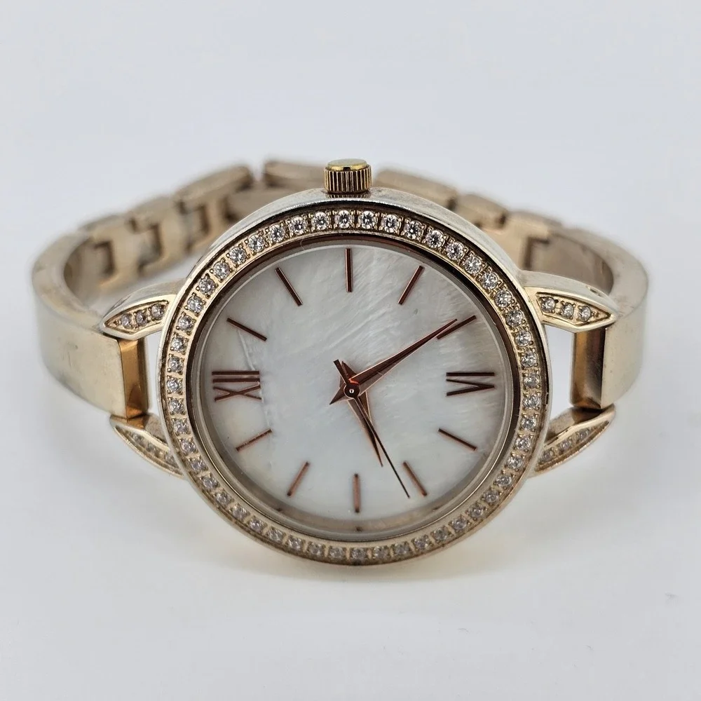 DMQ 34MM Women's Watch MOP Dial Gold Bracelet Band‎ 6
